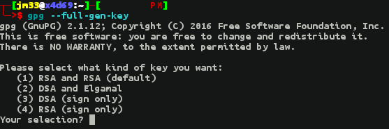 gpg --gen-key
