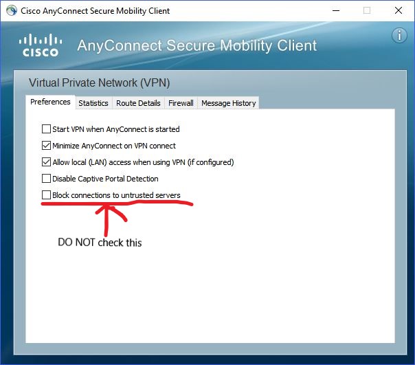 cisco vpn client allow local lan access