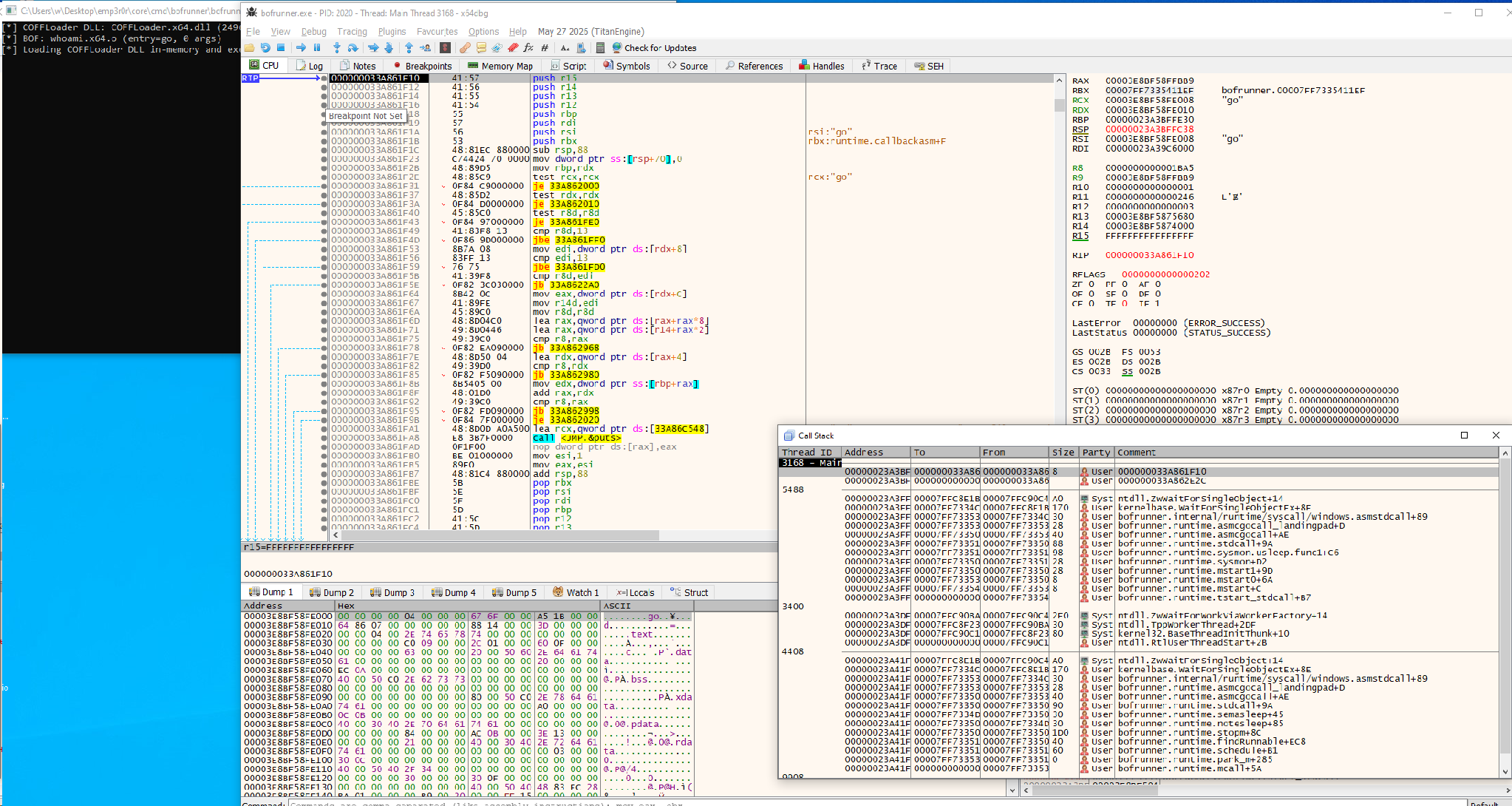 BOF call stack